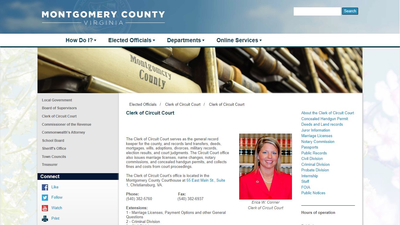 Clerk of Circuit Court - Montgomery County, VA